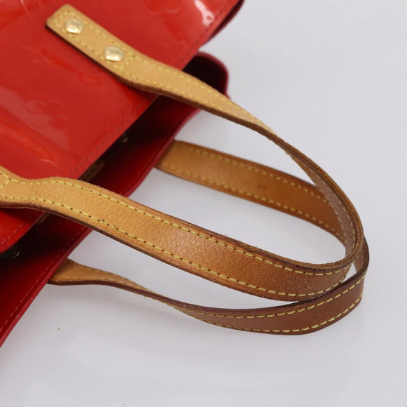 LOUIS VUITTON Monogram Vernis Reade PM Hand Bag Rouge M91088 LV Auth BA14977