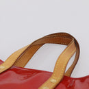 LOUIS VUITTON Monogram Vernis Reade PM Hand Bag Rouge M91088 LV Auth BA14977-8