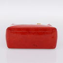 LOUIS VUITTON Monogram Vernis Reade PM Hand Bag Rouge M91088 LV Auth BA14977-5