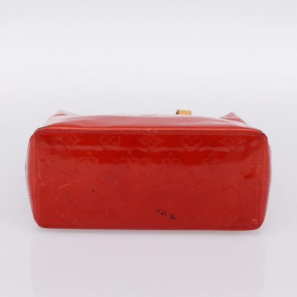 LOUIS VUITTON Monogram Vernis Reade PM Hand Bag Rouge M91088 LV Auth BA14977