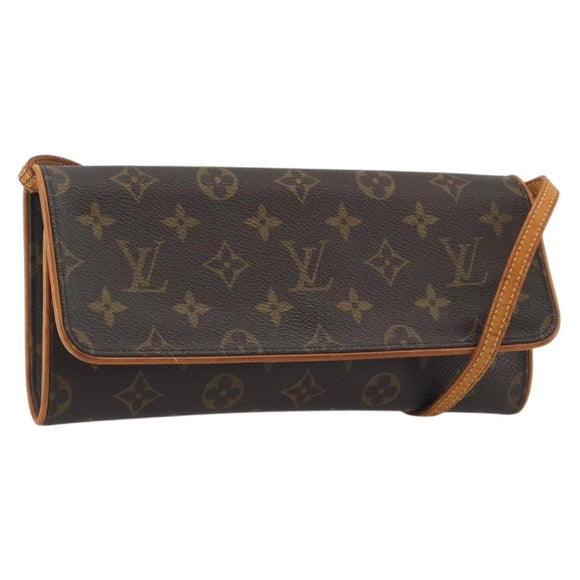 LOUIS VUITTON Monogram Pochette Twin GM Shoulder Bag M51852 LV Auth BA14978