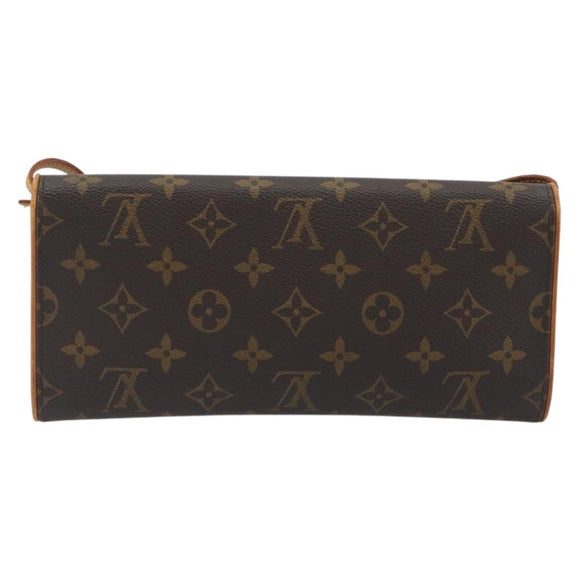 LOUIS VUITTON Monogram Pochette Twin GM Shoulder Bag M51852 LV Auth BA14978