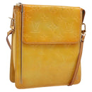 LOUIS VUITTON Monogram Vernis Motto Accessory Pouch Gris M91030 LV Auth BA14981-1