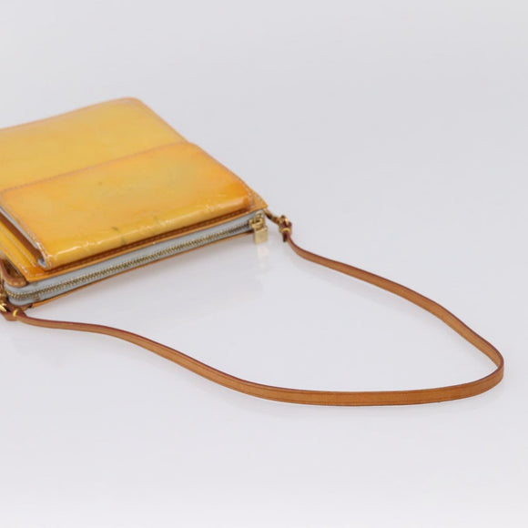 LOUIS VUITTON Monogram Vernis Motto Accessory Pouch Gris M91030 LV Auth BA14981