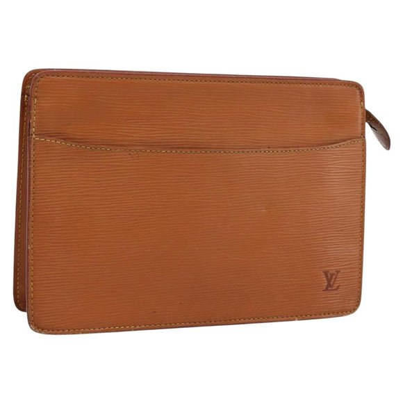 LOUIS VUITTON Epi Pochette Homme Clutch Bag Zipangu Gold M52528 LV Auth BA14982