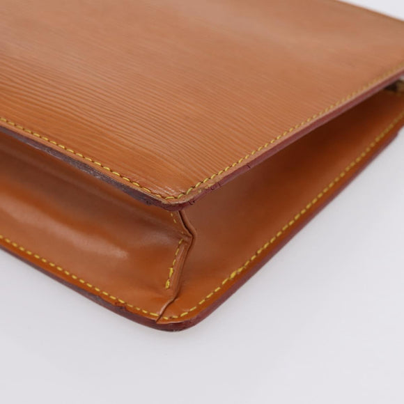 LOUIS VUITTON Epi Pochette Homme Clutch Bag Zipangu Gold M52528 LV Auth BA14982