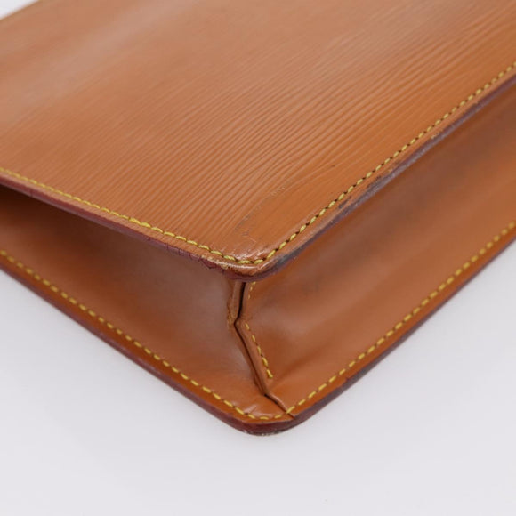LOUIS VUITTON Epi Pochette Homme Clutch Bag Zipangu Gold M52528 LV Auth BA14982