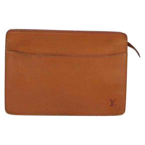 LOUIS VUITTON Epi Pochette Homme Clutch Bag Zipangu Gold M52528 LV Auth BA14982