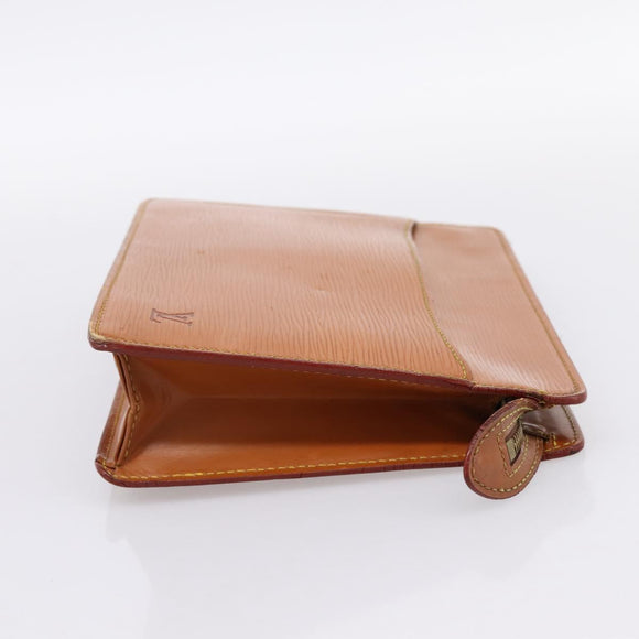 LOUIS VUITTON Epi Pochette Homme Clutch Bag Zipangu Gold M52528 LV Auth BA14982