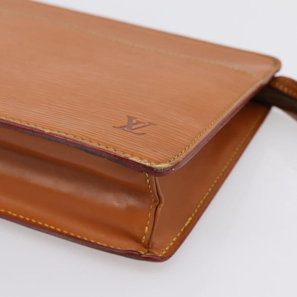 LOUIS VUITTON Epi Pochette Homme Clutch Bag Zipangu Gold M52528 LV Auth BA14982