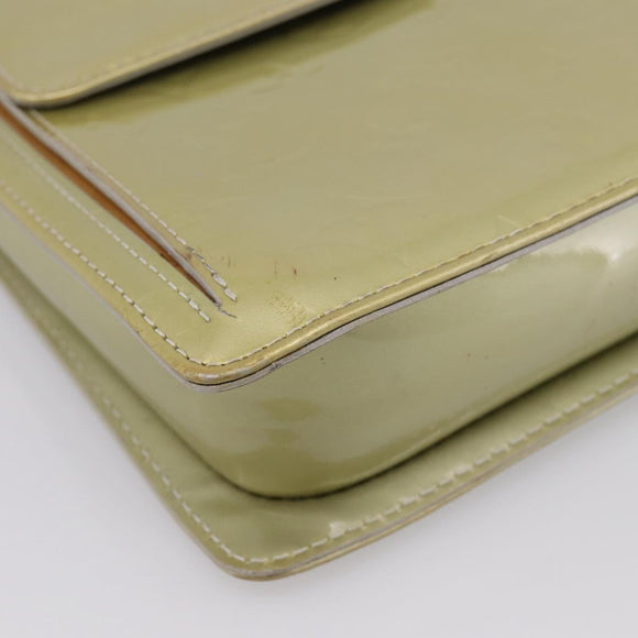 LOUIS VUITTON Monogram Vernis Motto Accessory Pouch Gris M91030 LV Auth BA14984