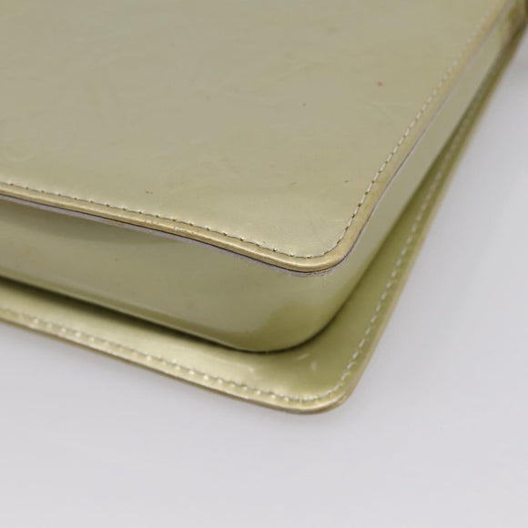 LOUIS VUITTON Monogram Vernis Motto Accessory Pouch Gris M91030 LV Auth BA14984