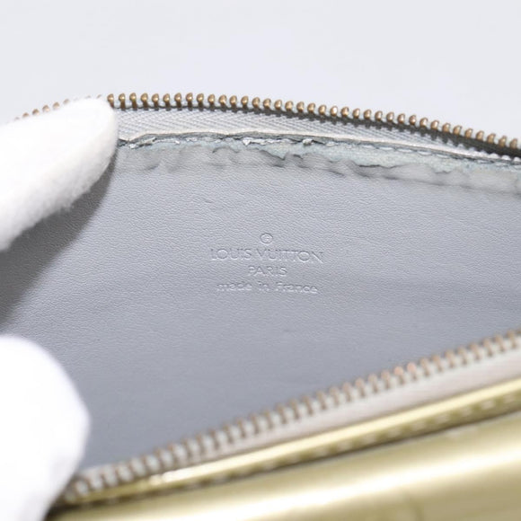 LOUIS VUITTON Monogram Vernis Motto Accessory Pouch Gris M91030 LV Auth BA14984