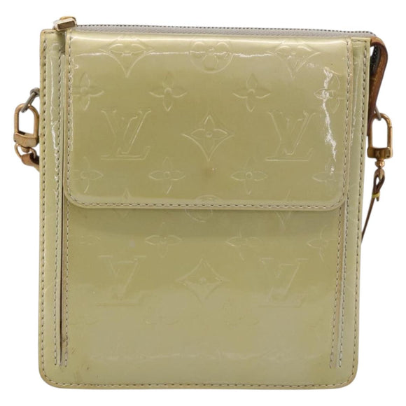 LOUIS VUITTON Monogram Vernis Motto Accessory Pouch Gris M91030 LV Auth BA14984
