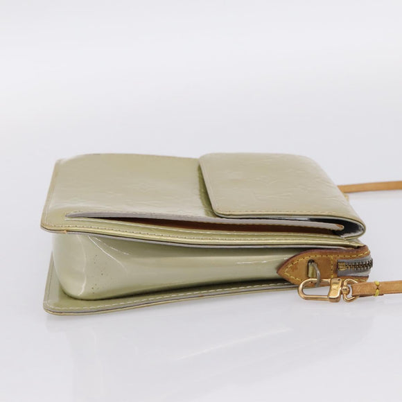 LOUIS VUITTON Monogram Vernis Motto Accessory Pouch Gris M91030 LV Auth BA14984