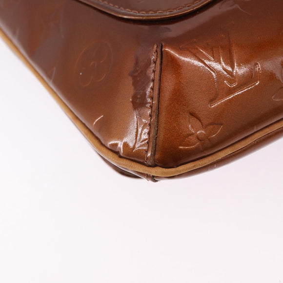 LOUIS VUITTON Monogram Vernis Thompson Street Bag Bronze M91124 LV Auth BA14985