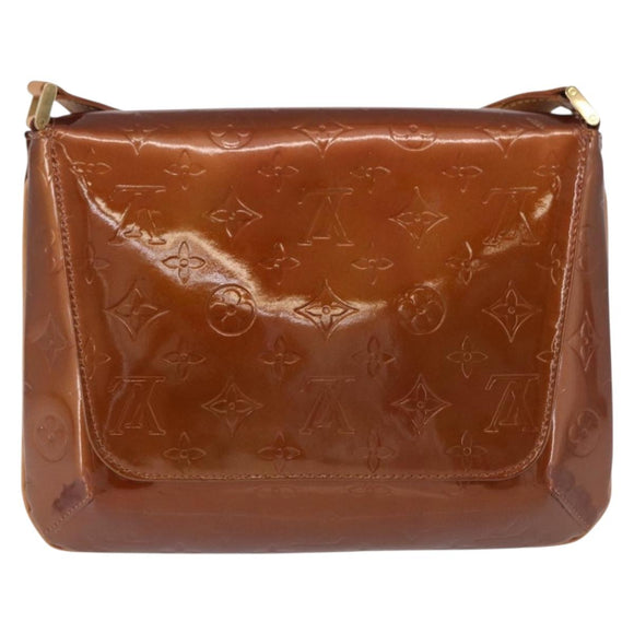 LOUIS VUITTON Monogram Vernis Thompson Street Bag Bronze M91124 LV Auth BA14985