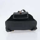 LOUIS VUITTON Bamboo Backpack Suede Black Gold 003 1705 0030 LV Auth BA14987-5