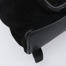LOUIS VUITTON Bamboo Backpack Suede Black Gold 003 1705 0030 LV Auth BA14987-17