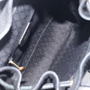 LOUIS VUITTON Bamboo Backpack Suede Black Gold 003 1705 0030 LV Auth BA14987-11