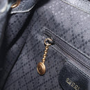 LOUIS VUITTON Bamboo Backpack Suede Black Gold 003 1705 0030 LV Auth BA14987-25