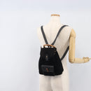 LOUIS VUITTON Bamboo Backpack Suede Black Gold 003 1705 0030 LV Auth BA14987-28