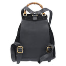 LOUIS VUITTON Bamboo Backpack Suede Black Gold 003 1705 0030 LV Auth BA14987-2