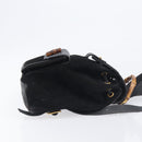 LOUIS VUITTON Bamboo Backpack Suede Black Gold 003 1705 0030 LV Auth BA14987-3