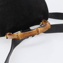 LOUIS VUITTON Bamboo Backpack Suede Black Gold 003 1705 0030 LV Auth BA14987-7
