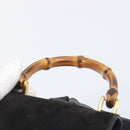 LOUIS VUITTON Bamboo Backpack Suede Black Gold 003 1705 0030 LV Auth BA14987-14
