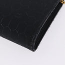 Christian Dior Honeycomb Chain Shoulder Bag Canvas Black Gold Tone Auth BA14988V-11
