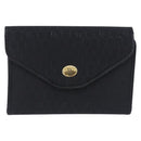 Christian Dior Honeycomb Chain Shoulder Bag Canvas Black Gold Tone Auth BA14988V-2