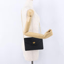 Christian Dior Honeycomb Chain Shoulder Bag Canvas Black Gold Tone Auth BA14988V-20