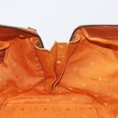 MCM Vicetos Boston Bag PVC Leather Brown Gold Tone Auth BA14989-18