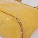 LOUIS VUITTON Monogram Vernis Houston Hand Bag Lime Yellow M91055 Auth BA14990-10