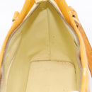 LOUIS VUITTON Monogram Vernis Houston Hand Bag Lime Yellow M91055 Auth BA14990-17
