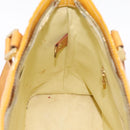 LOUIS VUITTON Monogram Vernis Houston Hand Bag Lime Yellow M91055 Auth BA14990-18