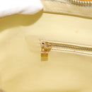 LOUIS VUITTON Monogram Vernis Houston Hand Bag Lime Yellow M91055 Auth BA14990-19