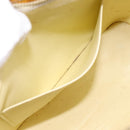 LOUIS VUITTON Monogram Vernis Houston Hand Bag Lime Yellow M91055 Auth BA14990-21