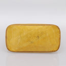 LOUIS VUITTON Monogram Vernis Houston Hand Bag Lime Yellow M91055 Auth BA14990-9