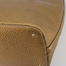 GUCCI Horsebit Tote Bag Leather Gold 137385 Auth BA14993A-12