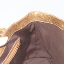 GUCCI Horsebit Tote Bag Leather Gold 137385 Auth BA14993A-17