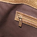 GUCCI Horsebit Tote Bag Leather Gold 137385 Auth BA14993A-19