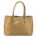 GUCCI Horsebit Tote Bag Leather Gold 137385 Auth BA14993A-3