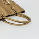 GUCCI Horsebit Tote Bag Leather Gold 137385 Auth BA14993A-7