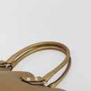 GUCCI Horsebit Tote Bag Leather Gold 137385 Auth BA14993A-8