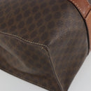 CELINE Macadam Tote Bag PVC Leather Brown Gold Tone Auth BA14994A-13