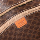 CELINE Macadam Tote Bag PVC Leather Brown Gold Tone Auth BA14994A-17