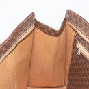 CELINE Macadam Tote Bag PVC Leather Brown Gold Tone Auth BA14994A-20