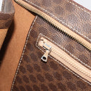 CELINE Macadam Tote Bag PVC Leather Brown Gold Tone Auth BA14994A-21
